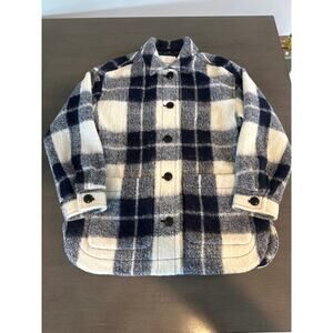 Madewell Walton Shirt Jacket Shacket - Colleton Plaid Marly Plaid Ink Sz Small S